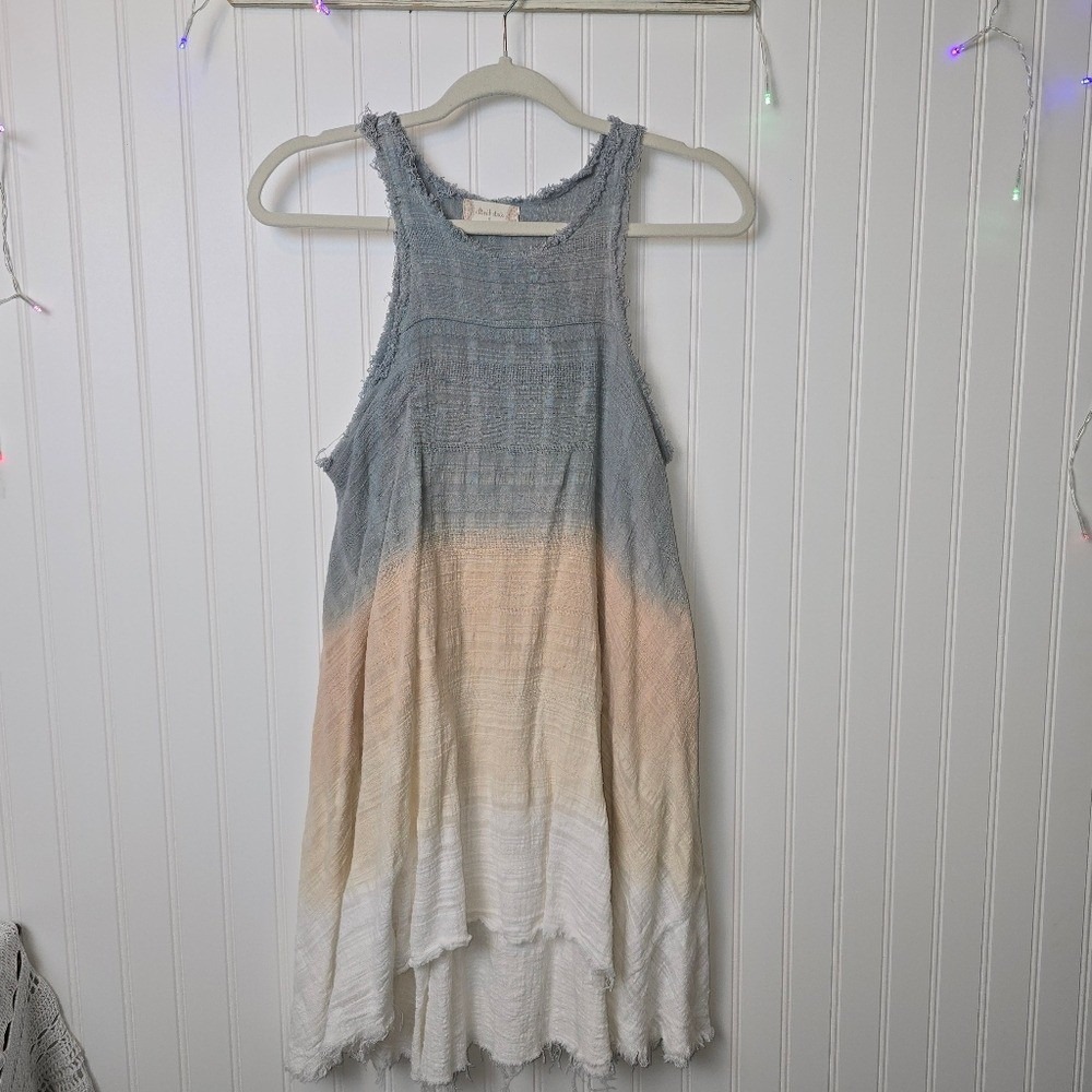 ALTAR'D STATE Womens Ombre Swing‎ Dress Small Neutral Minimalist Lightweight Y2K